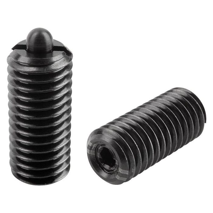 03040_VF inch - Altıgen soketli ve baskı pimli bilyalı setiskur vidalar, çelik, artırılmış yay kuvveti - inch