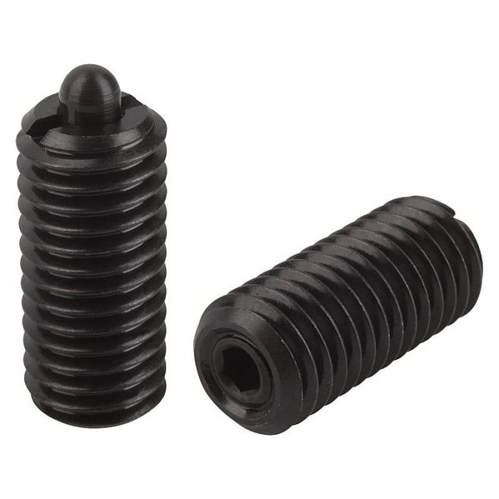 03040_SF - Altıgen soketli ve baskı pimli bilyalı setiskur vidalar, çelik, standart yay kuvveti