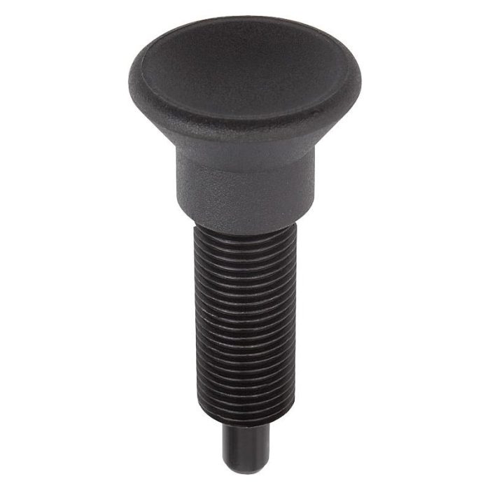 03093_G inch - Ä°ndeksleme pistonu Ã§elik veya paslanmaz Ã§elik, bileziksiz, plastik mantar tutamaklÄą ve uzatÄąlmÄąÅ kilitleme pimi ile, kontra somunsuz - inch