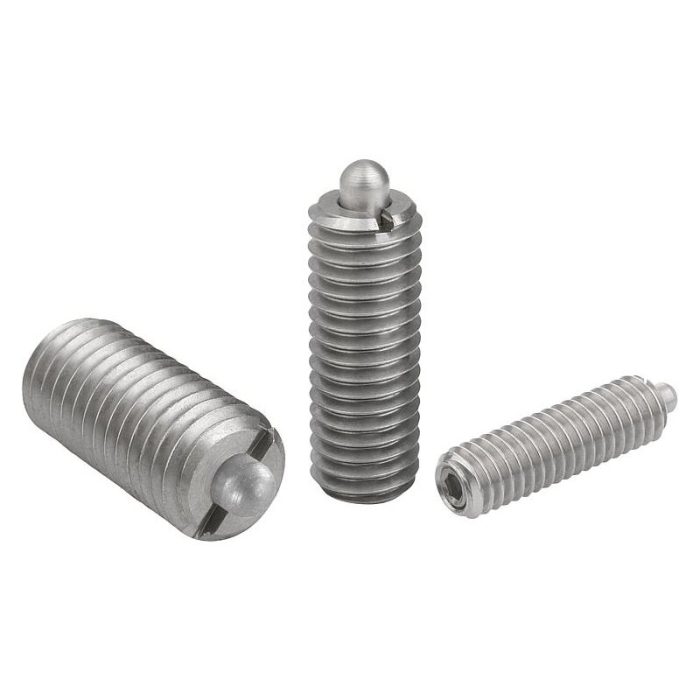 03055 - Bilyalı setiskur vidalar içten altıgenli ve baskı pimli, paslanmaz çelik