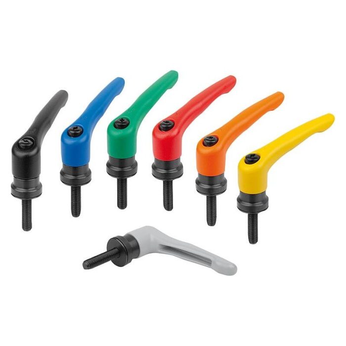 06460-10_STM - Dış dişli ve bağlama kuvveti güçlendiricili çinko sustalı kol, dokulu mat kaplama, dişli eleman perdahlanmış çelik