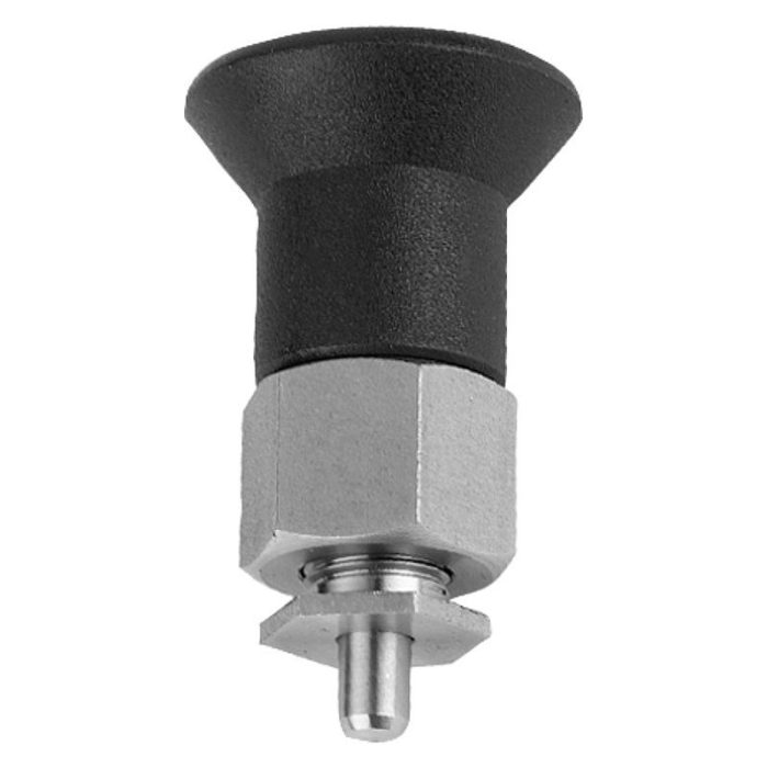 03089_A - İndeksleme pistonu çelik veya paslanmaz çelik, ince duvarlı parçalar için plastik mantar saplı, kilitleme kanalı yok