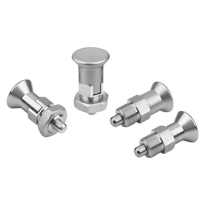 03089 - İndeksleme pistonu kısa versiyon paslanmaz çelik mantar tutamaklı