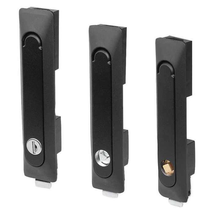 05600-04 - Plastik döner kol, kare montaj deliği, montaj deliği aralığı 50x50x50 mm, profil yarım silindir