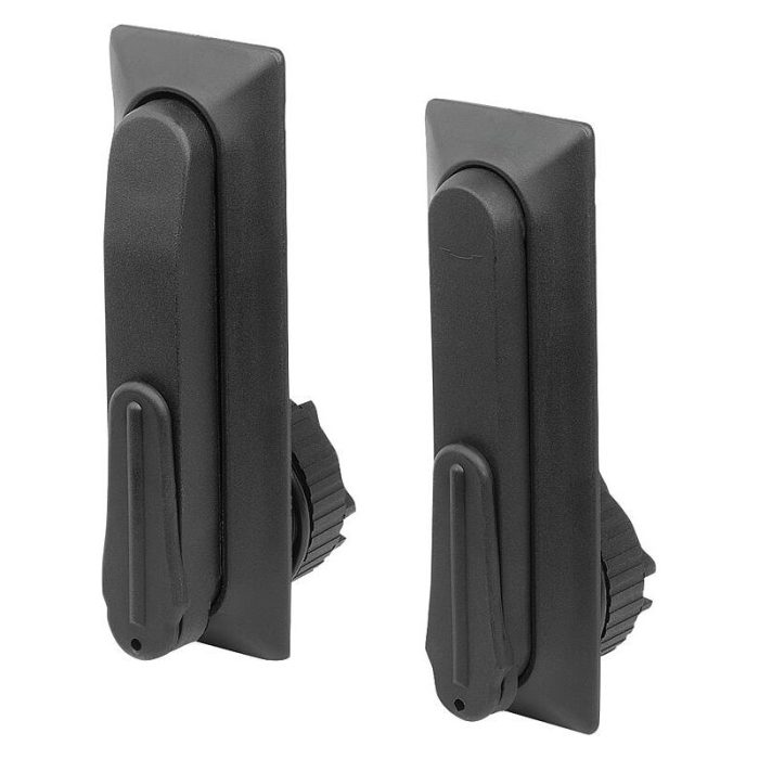 05600-06 - Plastik döner kol, yuvarlak montaj deliği, montaj deliği aralığı 95 mm, kapaklı