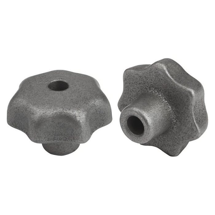 06200_B - Yıldız tutucular, DIN 6336, gri döküm, Form B, ucu açık delik
