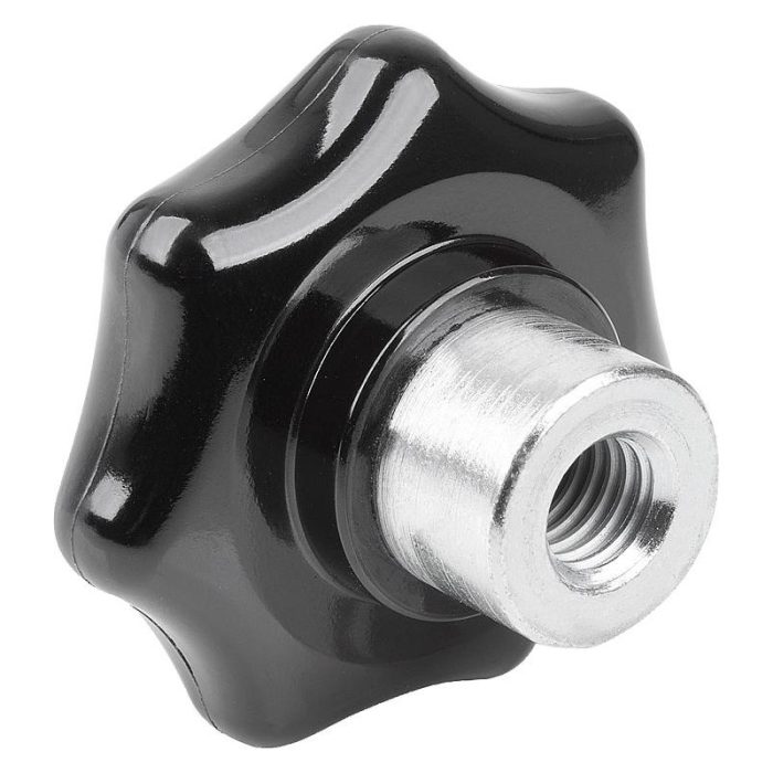 06209-01_K - Yıldız tutucular, plastik, çıkıntılı çelik burçlu, Form K, dişli burçlu