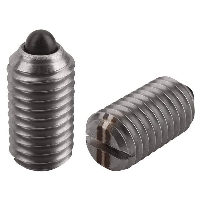 03025_VF - Yuvalı ve baskı pimli bilyalı setiskur vidalar, paslanmaz çelik, artırılmış yay kuvveti