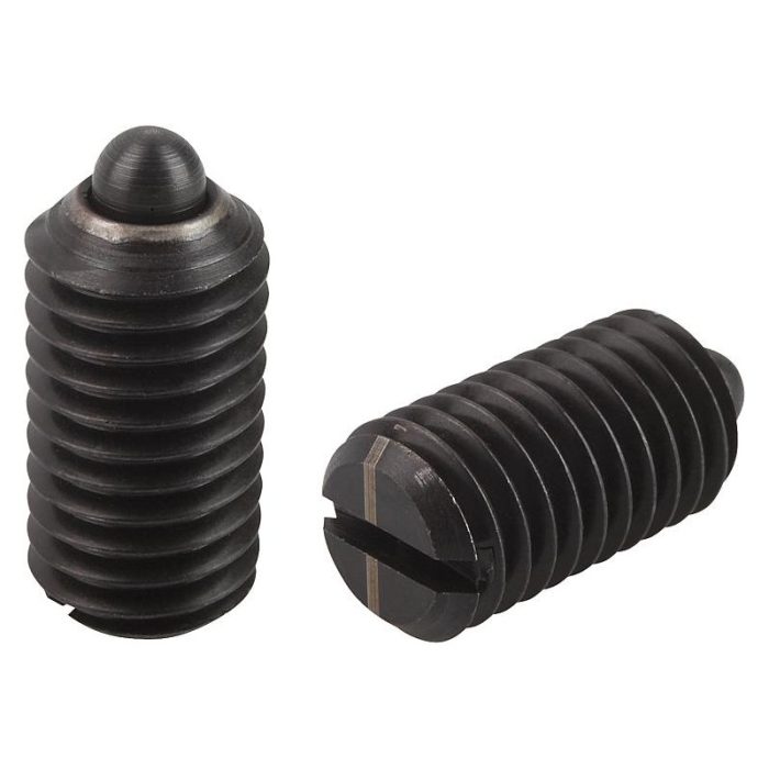 03020_LF inch - Yuvalı ve baskı pimli setiskur vidalar, çelik, hafif yay kuvveti – inch