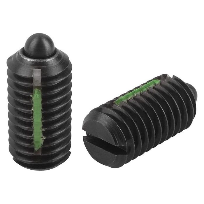 03021_SF inch - Yuvalı ve baskı pimli setiskur vidalar, çelik, standart yay kuvveti, diş kilidi ile - inch