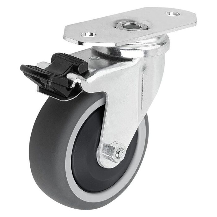 95046-16_C - Çelik döner ve sabit tekerlekler, alüminyum profiller için elektrik iletken TPU sırt, Form C