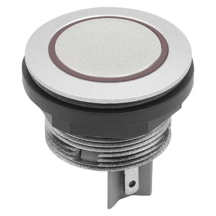 81000-06 - Halka aydınlatmalı basmalı düğme kurulum versiyonu Ø 22,3 mm Düz fiş bağlantısı, kompakt