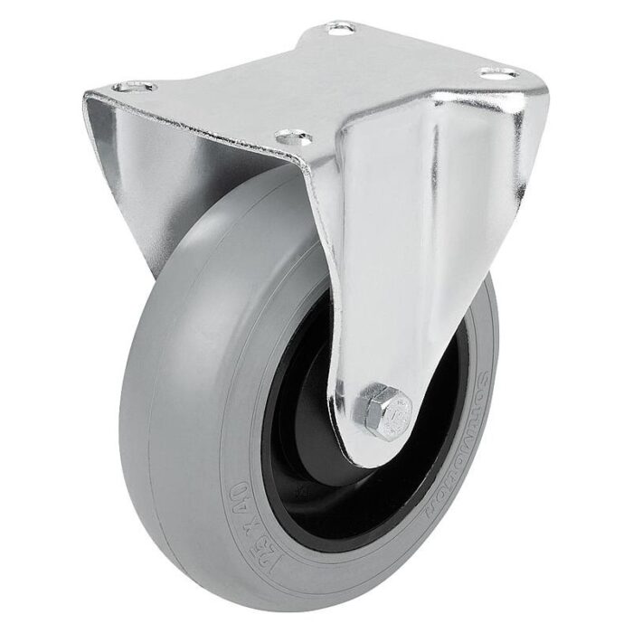 95026_B - Yumuşak kauçuk lastikli çelik sac sabit tekerlekler